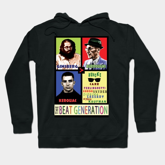 Ginsberg, Burroughs, Kerouac, and the Beat Generation Hoodie by Exile Kings 